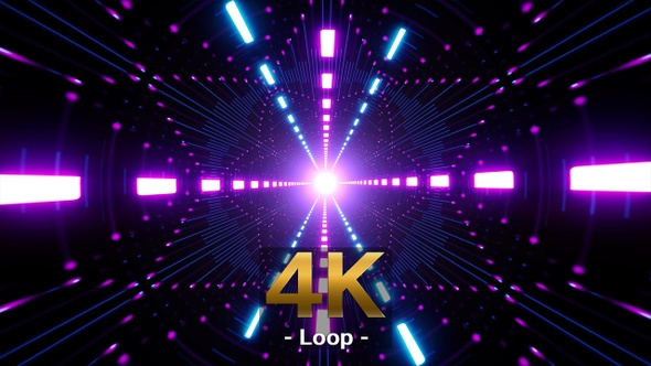 Glowing Dashed Rays VJ Loop alt