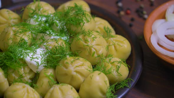 Georgian Traditional Cuisine Food Khinkali