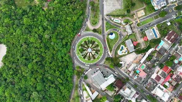 Letters Roundabout at  downtown Manaus Brazil. Manaus Amazonas. alt