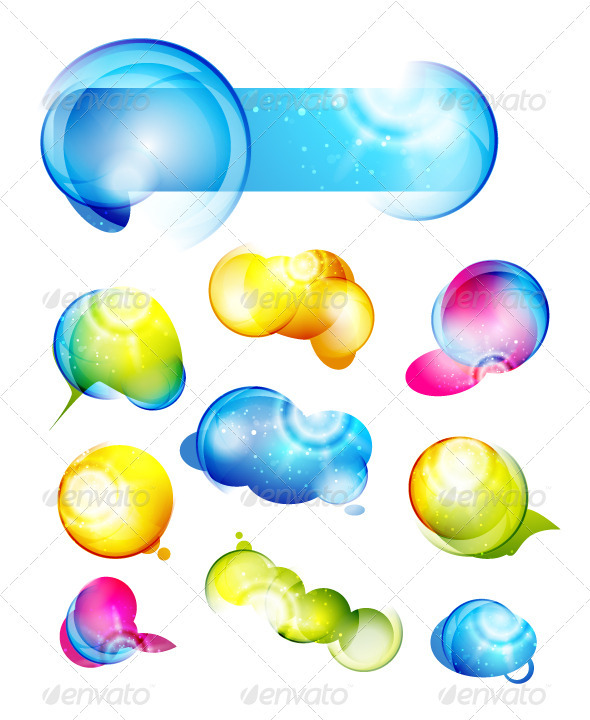 Shiny Abstract Vector Shapes - Decorative Symbols Decorative