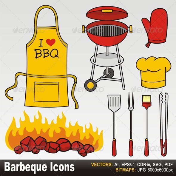 Barbecue icons - Objects Vectors