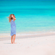 Adorable little girl at beach on her summer vacation Stock Photo by  travnikovstudio
