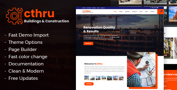 Cthru - Construction and Building Joomla Template