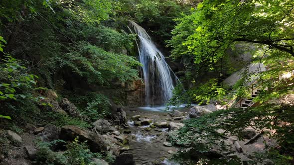 Zoom In Shot of Waterfall alt