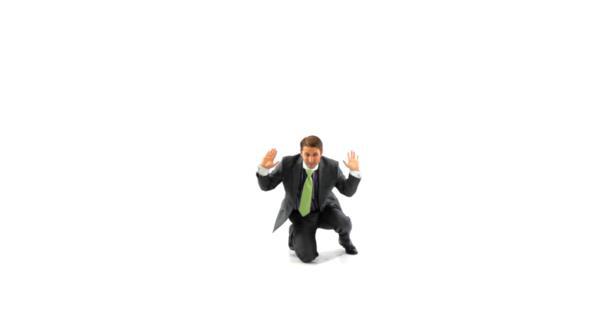 Businessman Lifting Space