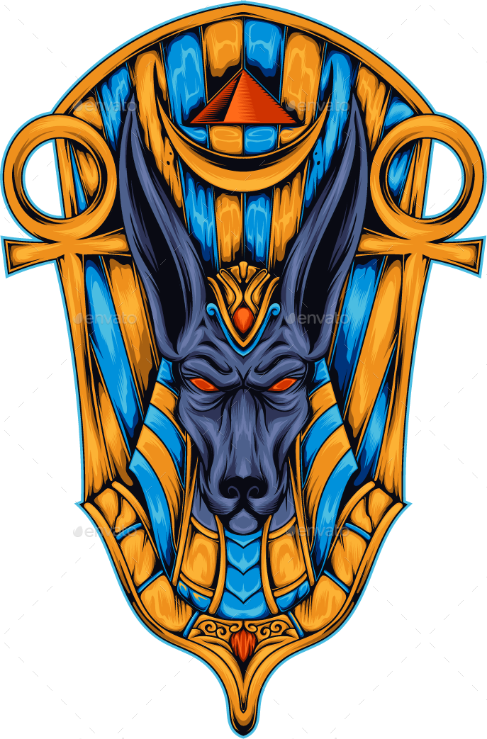 Color Illustration of Anubis Egyptian God, Vectors | GraphicRiver