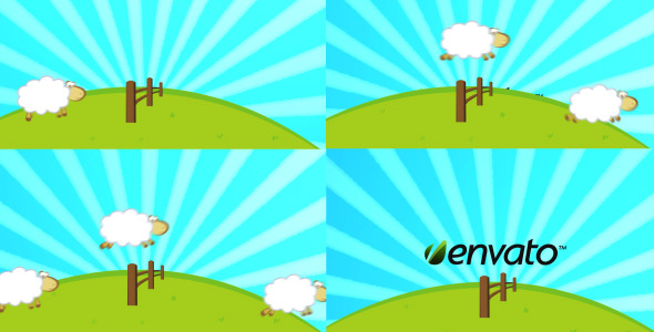 Sheep Counting Logo - VideoHive 2684491