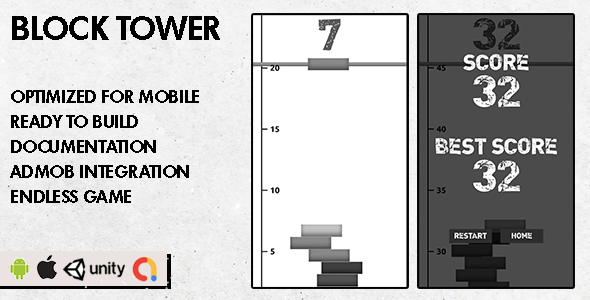 Block Tower - Unity Game - Android Hypercasual Game