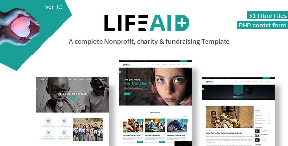 Excellent Life Aid Multipurpose Fundraising & Charity HTML Responsive Template