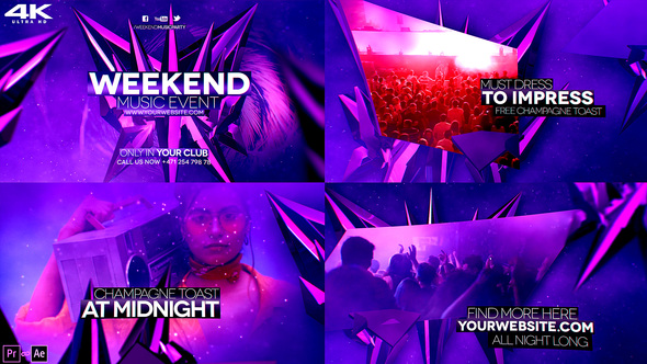 Weekend Music Event 4K, After Effects Project Files | VideoHive