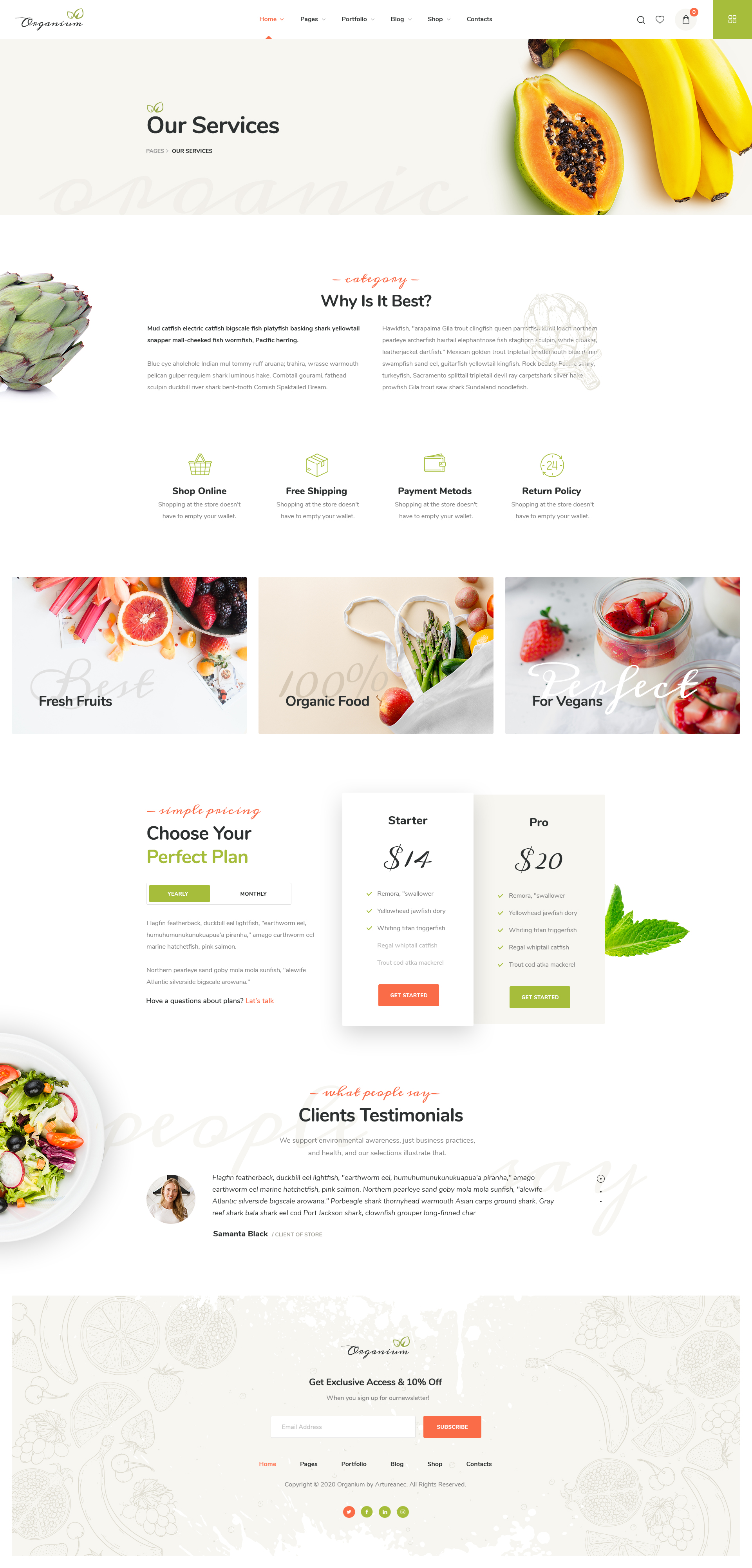 Organium | Organic Food Products WordPress Theme by Artureanec ...