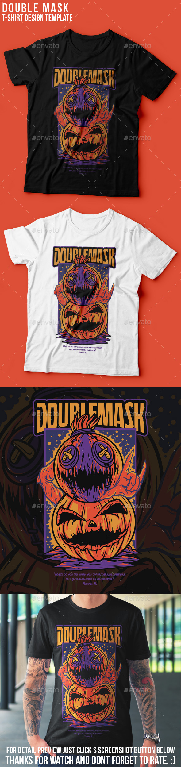 Double Mask T-Shirt Design