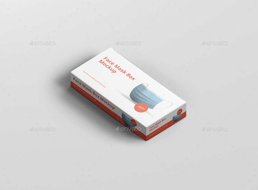 Download Face Mask Box Mockup Small Size by visconbiz | GraphicRiver