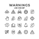 Set Line Icons of Warnings