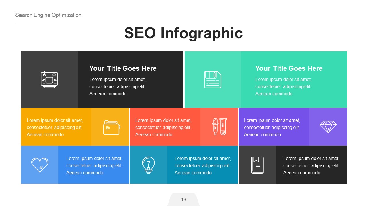 SEO infographic Powerpoint Presentation Template, Presentation Templates