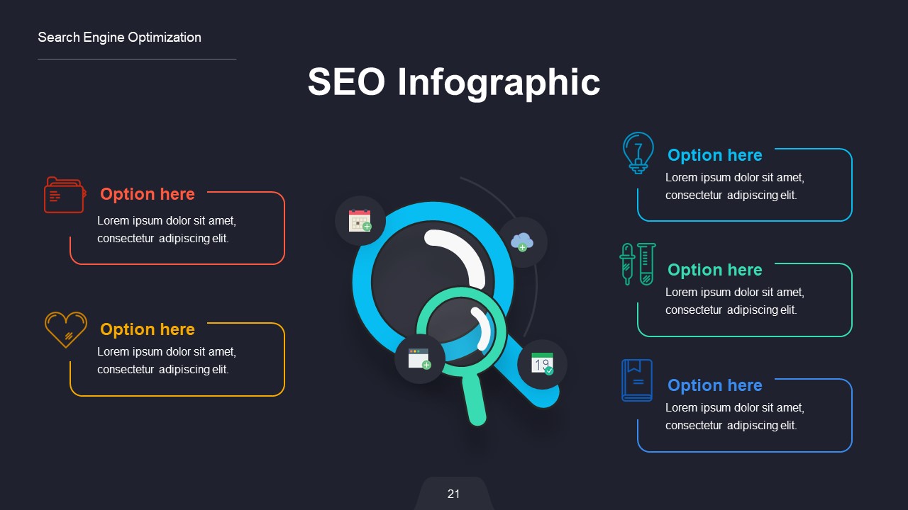 SEO infographic Powerpoint Presentation Template, Presentation Templates