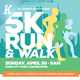 5K Run & Walk Flyer and Poster Templates, Print Templates | GraphicRiver