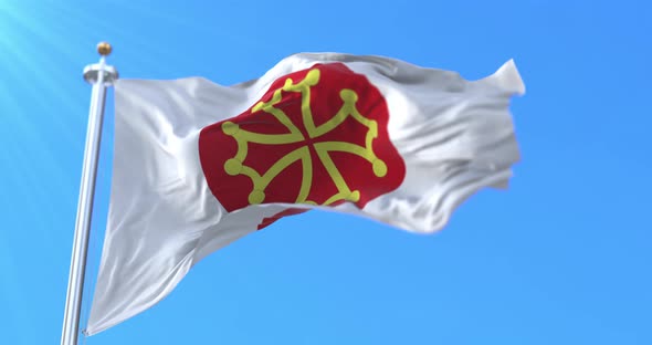 Flag of department of Herault in France, Motion Graphics | VideoHive