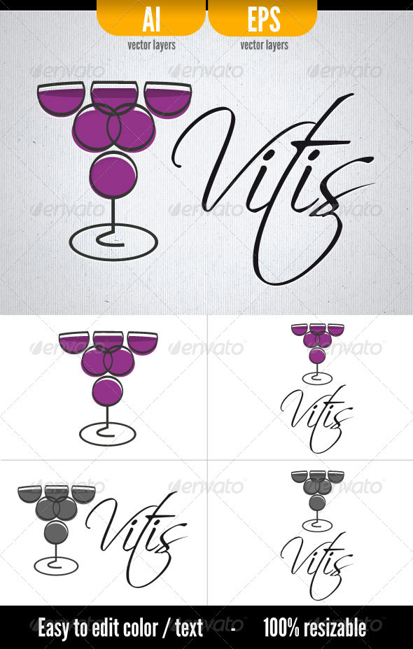 Vitis - Logo template - Food Logo Templates