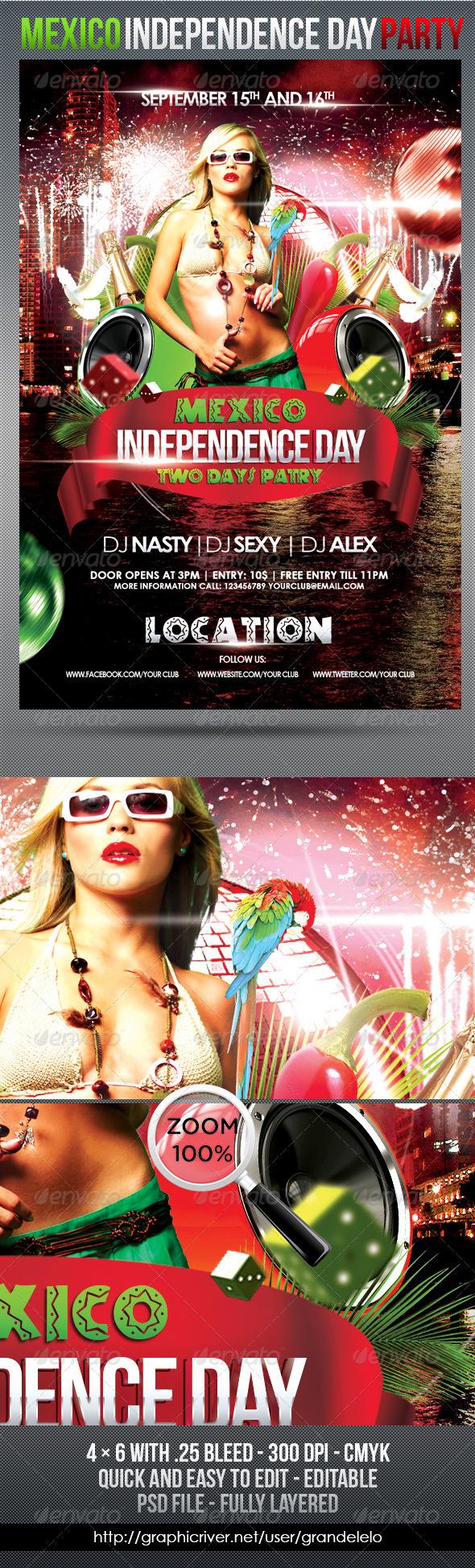 Mexico Independence Day flyer - Clubs & Parties Events