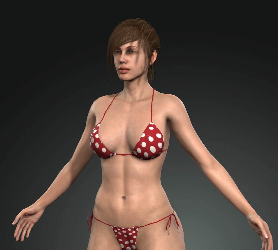 Cute Sexy Hot Beautiful Girl girl in bikini 3D Model and Textures by web4click
