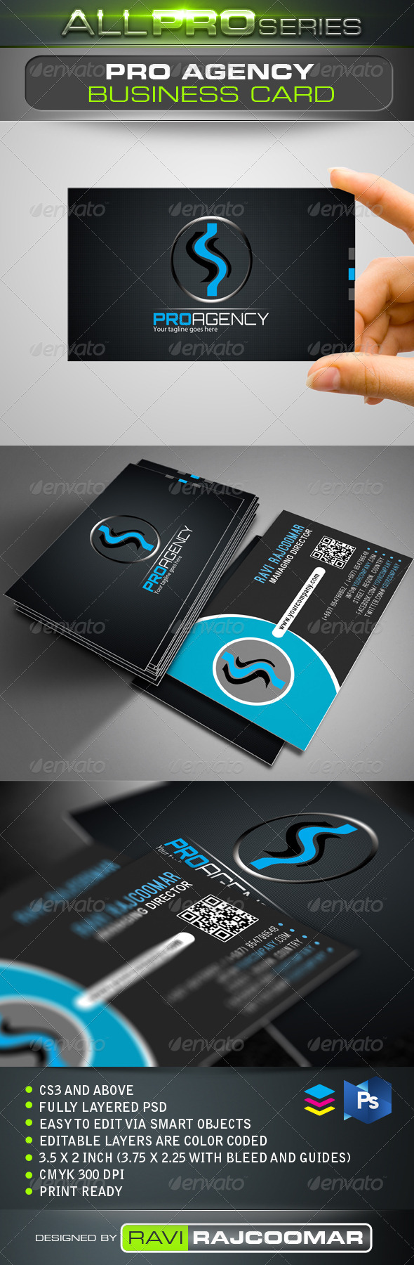 Pro Agency Business Card - Creative Business Cards
