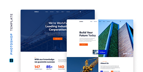 Dustro – Construction Company Template for Photoshop