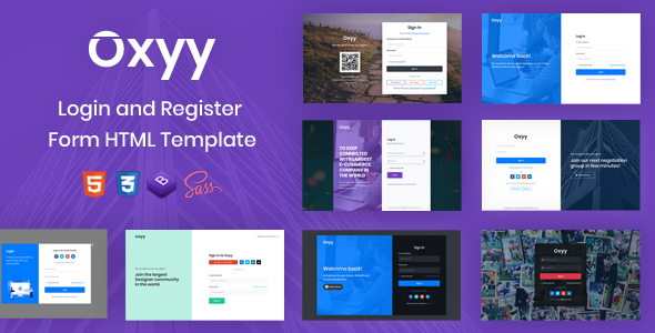 Oxyy – Login and Register Form HTML Templates