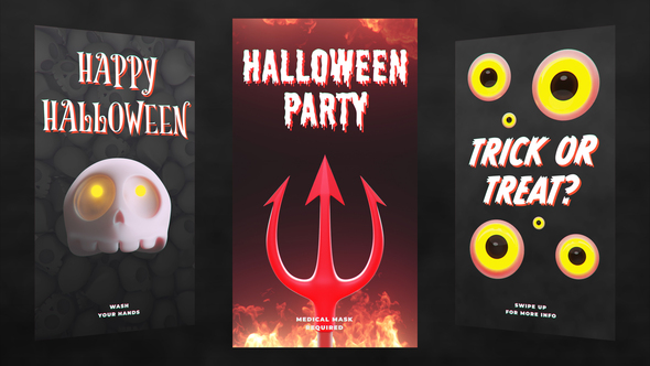 Halloween Stories Pack Video Displays template preview