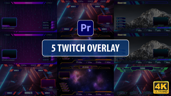 Twitch Overlay Stream Vol.2 | Premiere Pro MOGRT