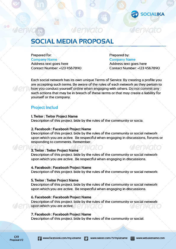 social media proposal template