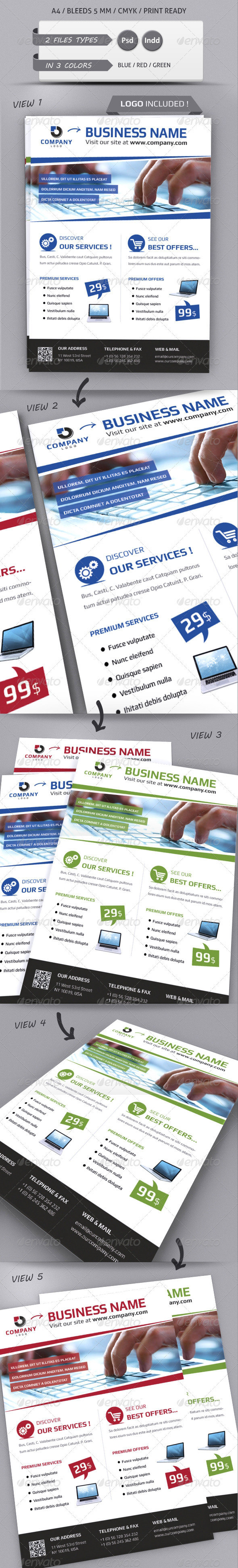 MODERN BUSINESS FLYER TEMPLATE A4 - Commerce Flyers