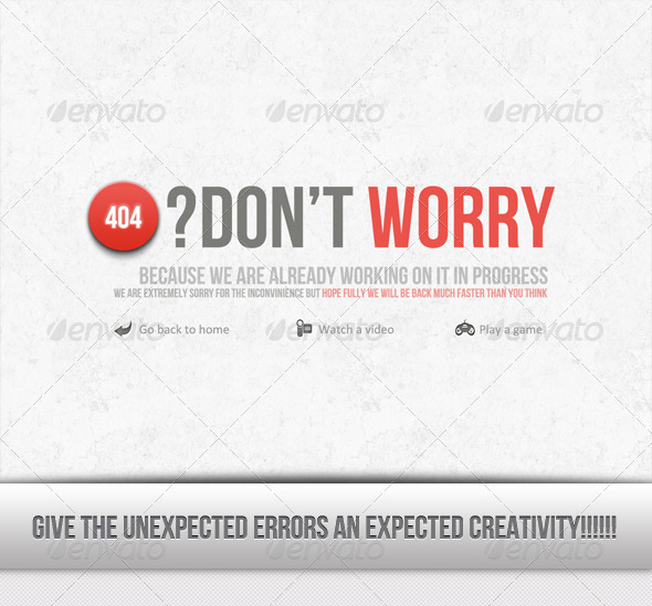 Error? Don't worry.. buy this - 404 Pages Web Elements