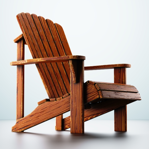 3D Adirondack Chair - 3Docean 29077291