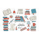 Stacks of Paper Books, Home Library, Bookshelf in