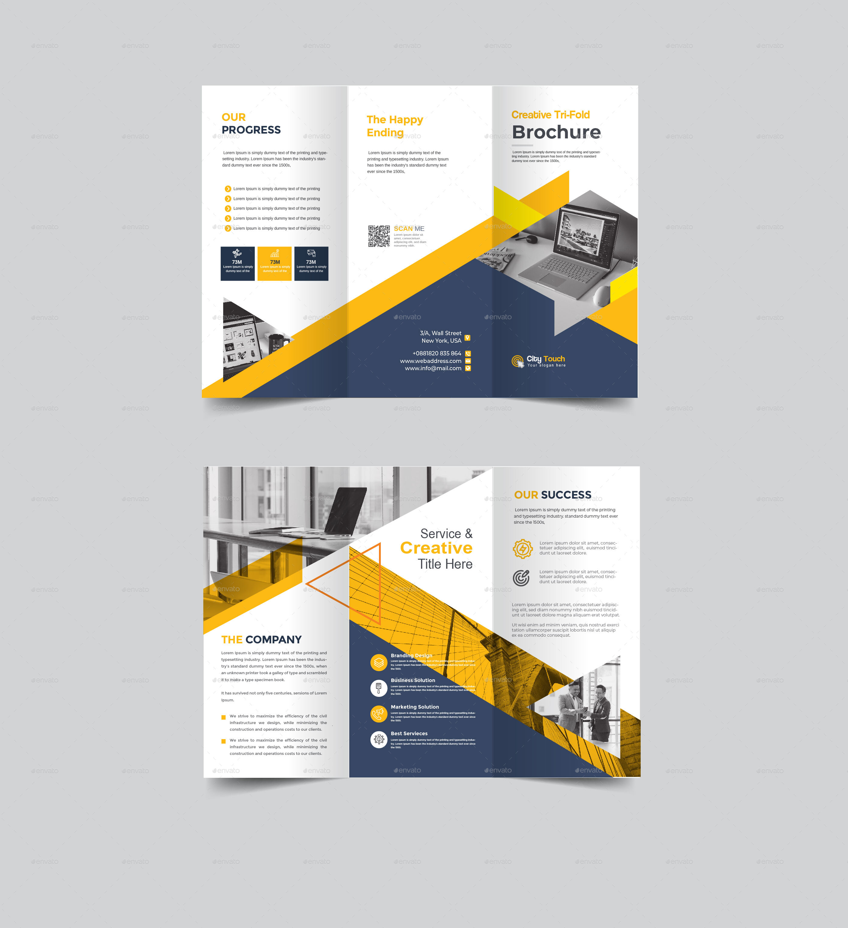 Tri-fold Brochure, Print Templates 