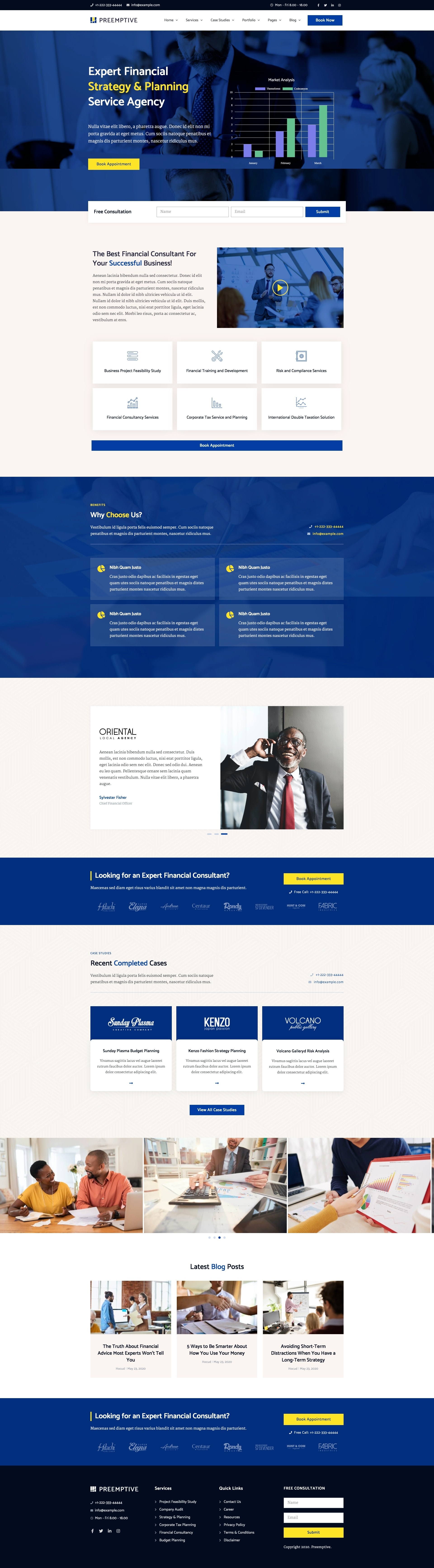 Preemptive - Business & Finance Elementor Template Kit by oxaart ...