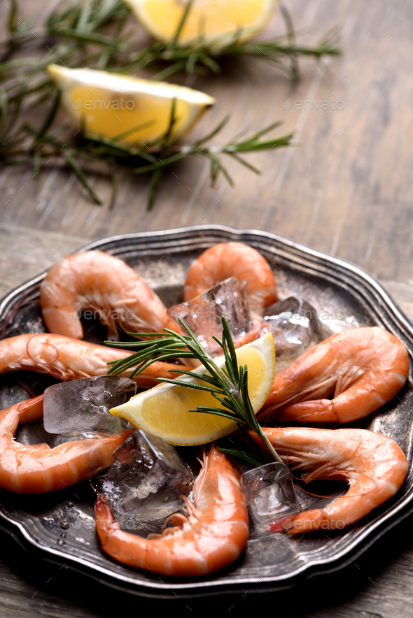 Fresh shrimps - Stock Photo - Images