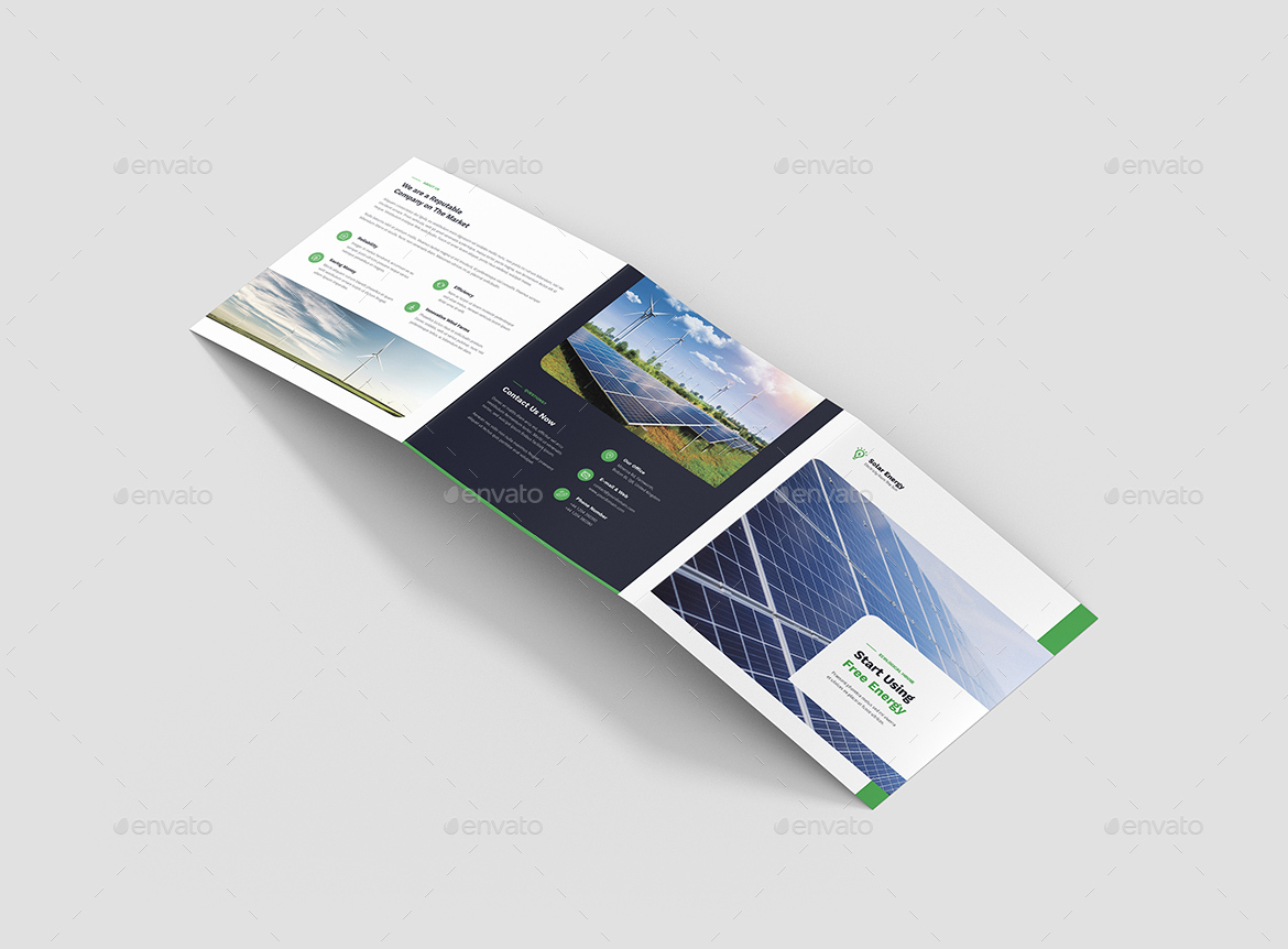 Brochure – Solar Energy Tri-Fold Square, Print Templates | GraphicRiver