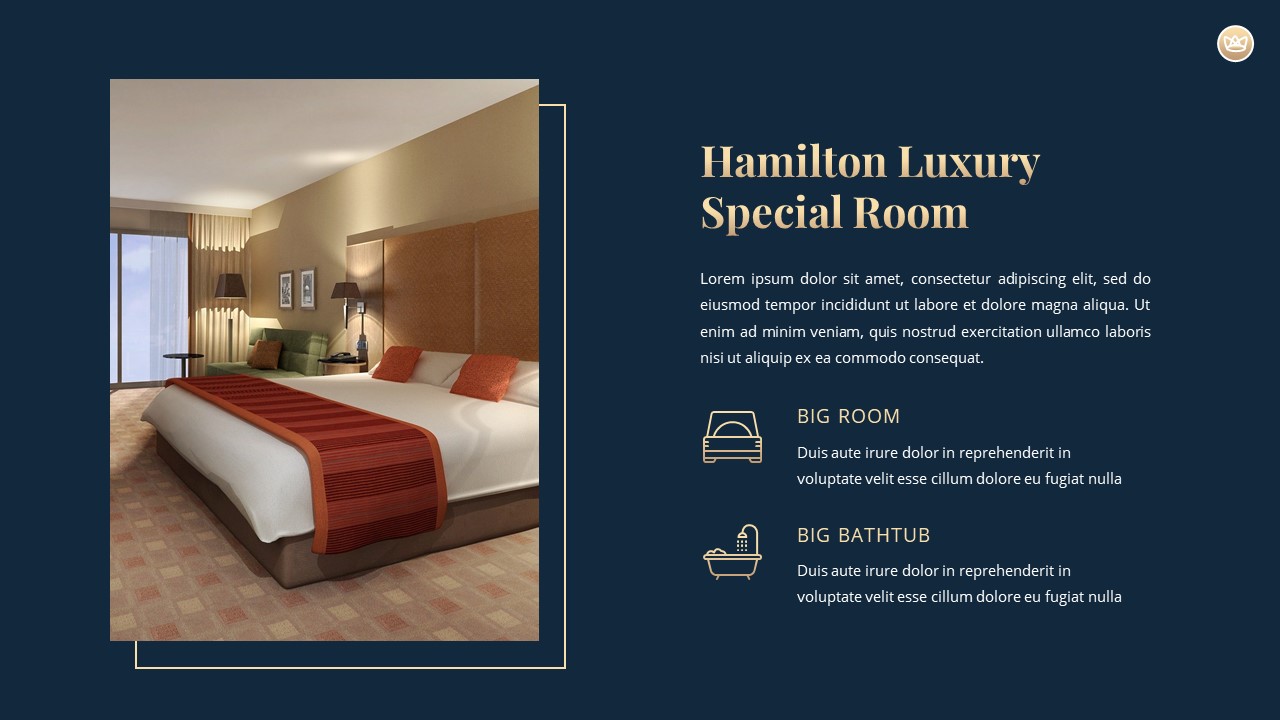 Hamilton - Luxury Hotel Powerpoint Template, Presentation Templates