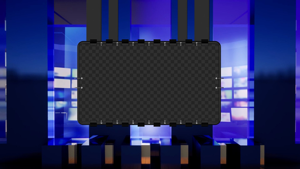 Virtual Television Studio Background With Green Screen B103 alt