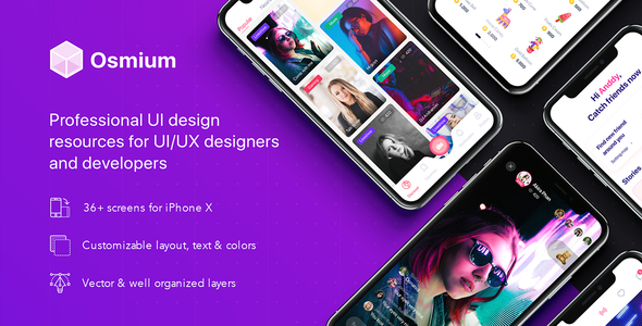 Osmium UI Kit - ThemeForest 29105841