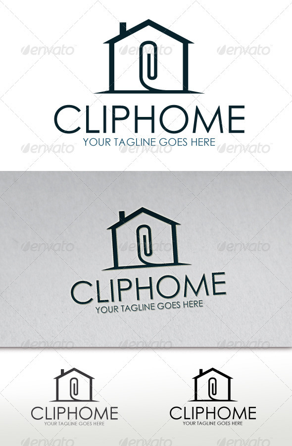 Clip Home Logo - Buildings Logo Templates