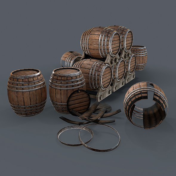 Old wine barrells - 3Docean 29108255