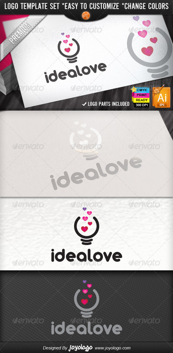 Fresh Bright Think Love Creative Idea Logo Design - Symbols Logo Templates