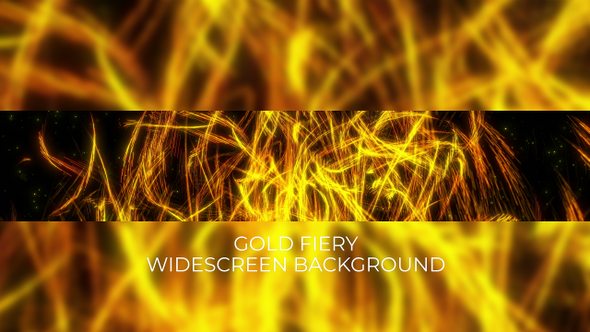 Gold Fiery Widescreen Background 