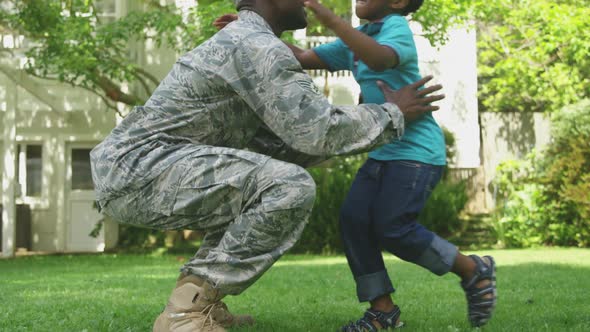 Soldier with his son alt