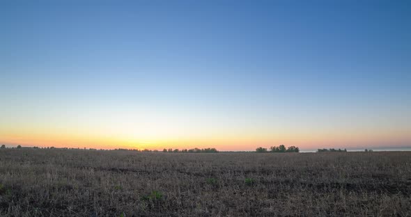 Flat Hill Meadow Timelapse at the Summer Sunrise Time alt