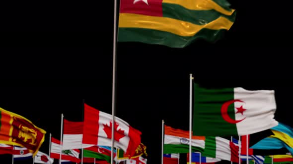 Togo Flag With World Flags In Alpha Channel