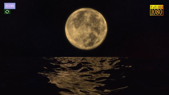 Motion Ocean And Moon Night A1 HD
